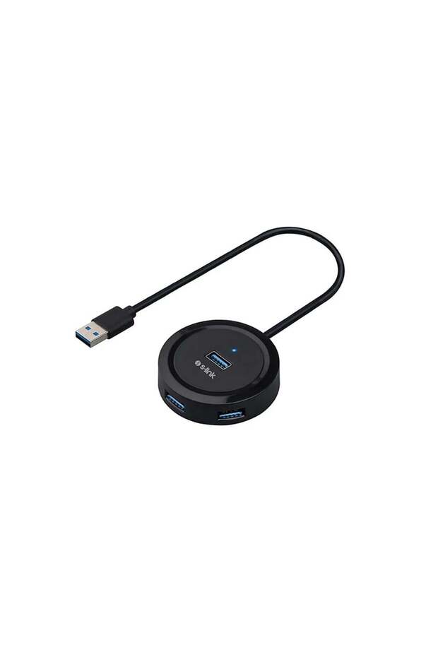 Swapp SW-U300 4 منافذ USB3.0 موزع USB متعدد المنافذ باللون الأسود