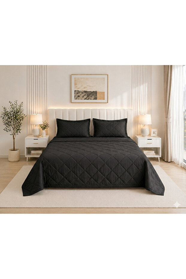 Summer Quilted Bedspread King Size (King Size) Set of 3 - 230cm X 250cm