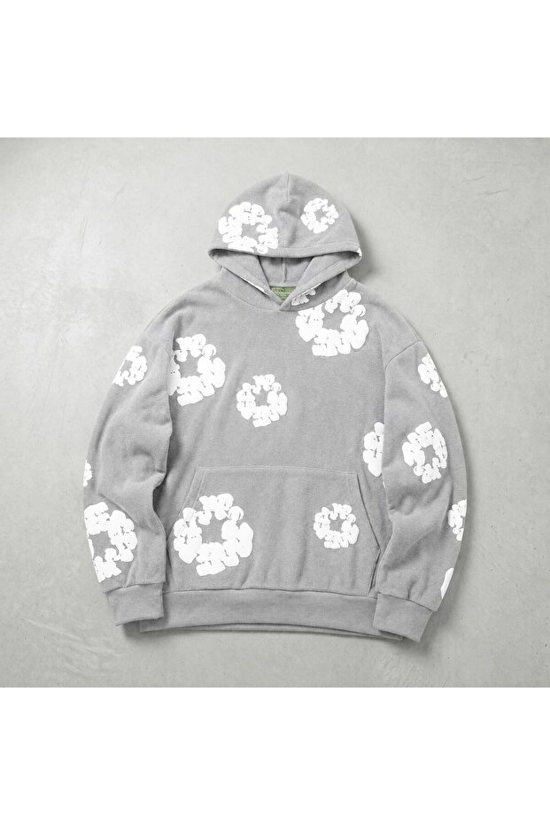 Unisex Oversize Hoodie - Patterned New Season Design Sweatshirt