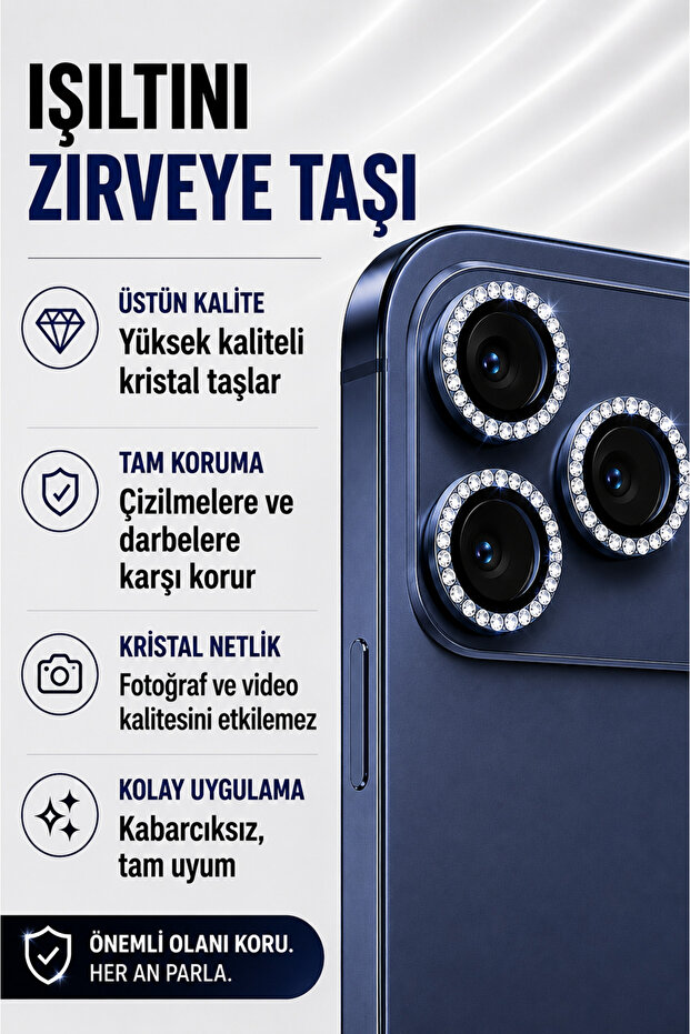 واقي عدسة الكاميرا المتوافق مع iPhone 17 Pro / 17 Pro Max (مع الحجر - بدون الحجر) - 2