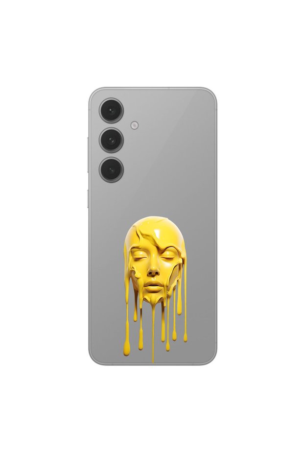 Samsung Galaxy S25 Fe Compatible Aesthetic Face 5 Design Transparent Case