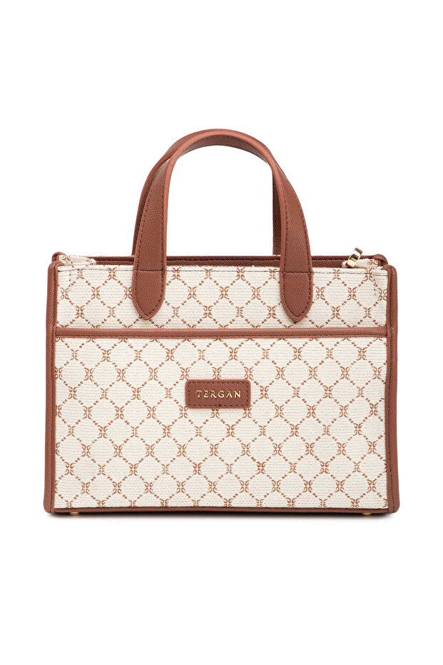 Beige Textile Women's Handbag - S26Y1Twc0703-S7G