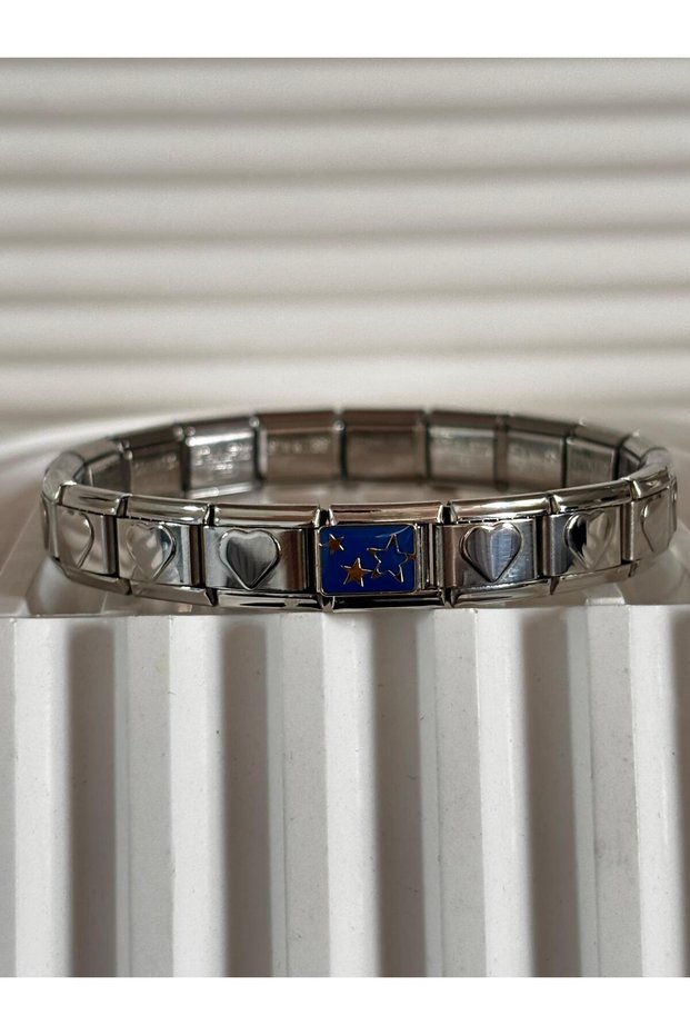 Night Series Star Charm Heart Italian Bracelet