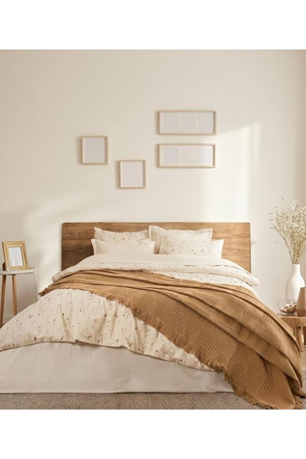 Double Pique Digital Printed Duvet Cover Set Marvin Mustard