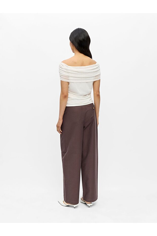 Top cu umerii goi Gerafftes - 3