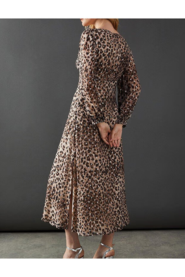Rochie lunga, Animal print - 2