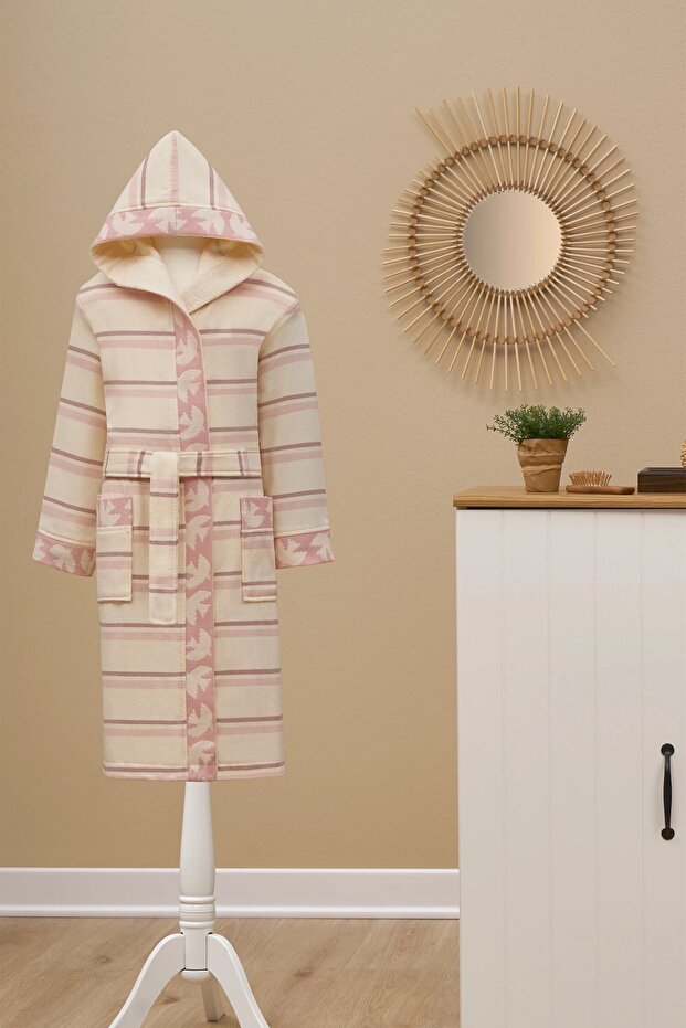 Birds Hooded Peshtamal Children's Bathrobe Age 7/8