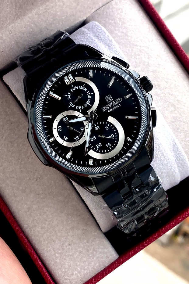 Original 2 Year Warranty Men's Wristwatch Steel Band 3 Atm Water Resistant