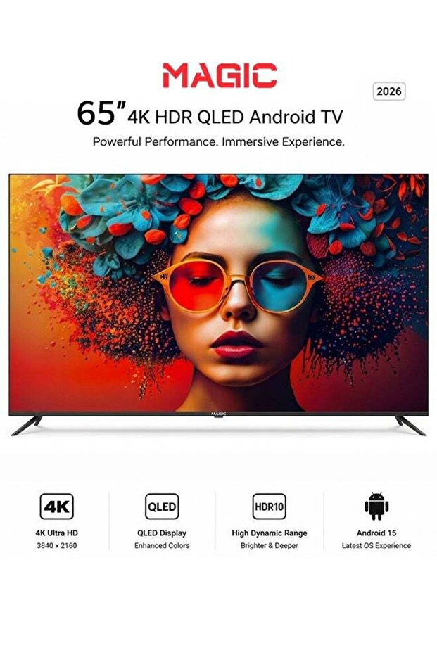 تلفزيون 65 بوصة - أندرويد 15 - دقة 4K HDR - طراز MG65Y24USBT2/15