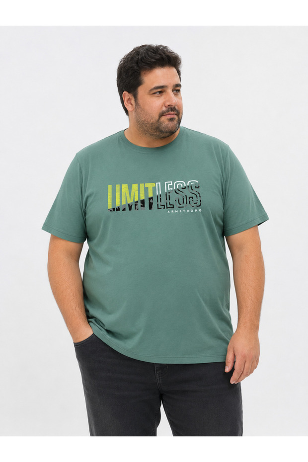 Large Size Cotton Comfortable Fit Daily Use Crew Neck Men's T-Shirt