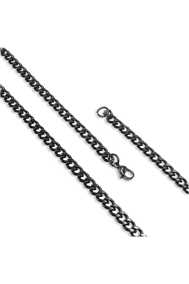 Steel Men's Black Necklace 1.6mm - Black