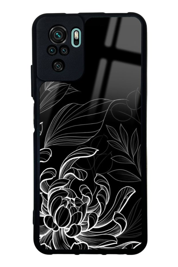 Xiaomi Redmi Note 10 Glossy Phone Case with Moonlight Leaves Design