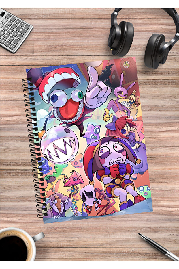 The Amazing Digital Circus Anime Spiral Notebook A5 (50 Sheets)