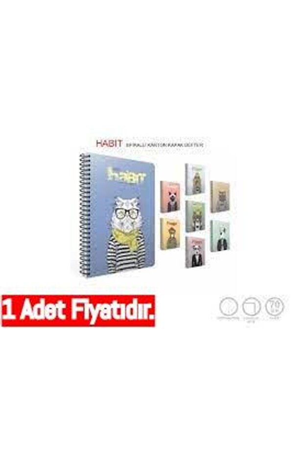 هابيت حلزوني A4 80 ورقة مخططة