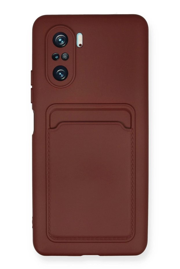 Shopilke Mi 11I Case Kelvin Silicone with Business Card Holder (195704) - Claret Red