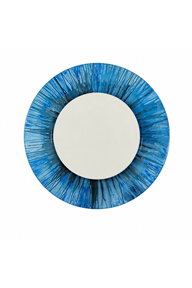 Solara Blue Framed Mirror