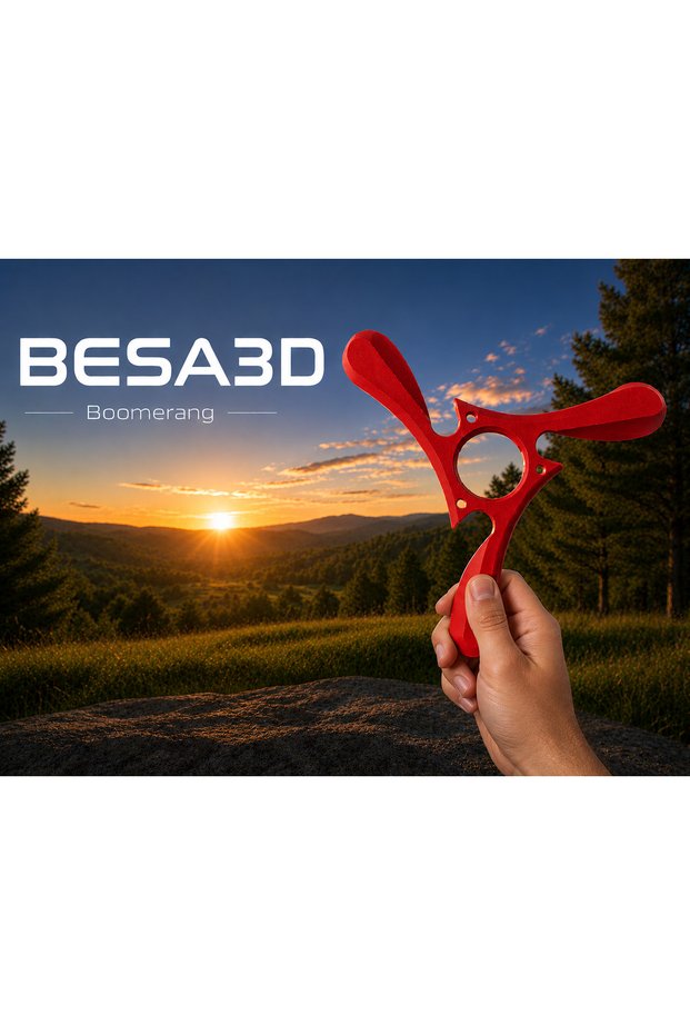 Tri-Blade Boomerang 001, One Size I Boomerang Maxi Boy Red Color | Lightweight and Durable Design