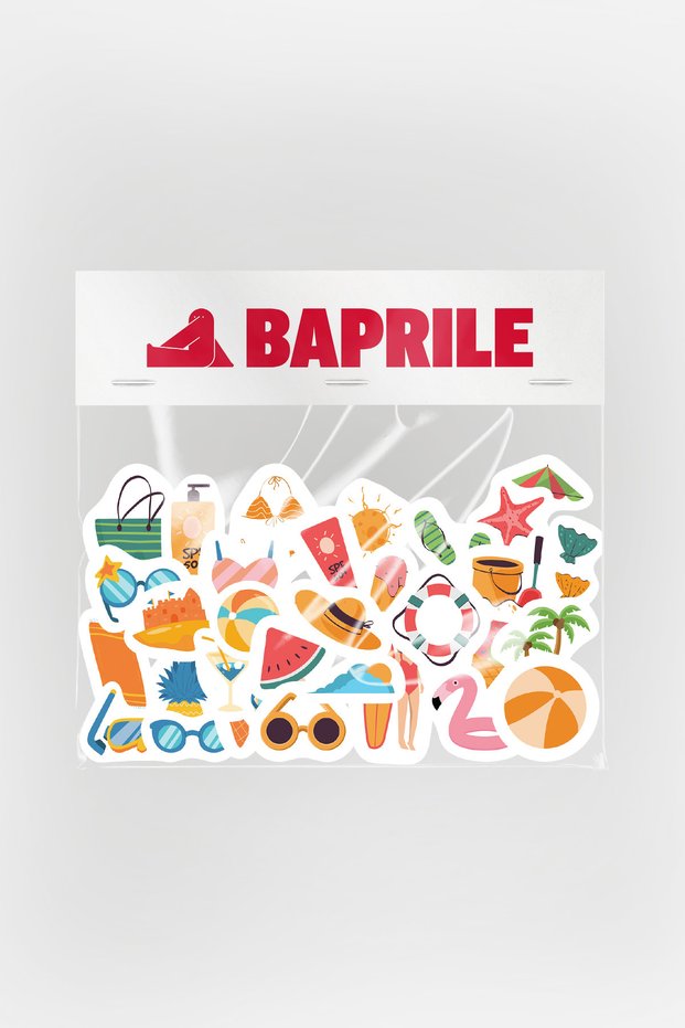Colorful Summer Vacation Themed 73 Piece Mix Sticker Pack Summer Waterproof Laptop Thermos Phone Sticker Set