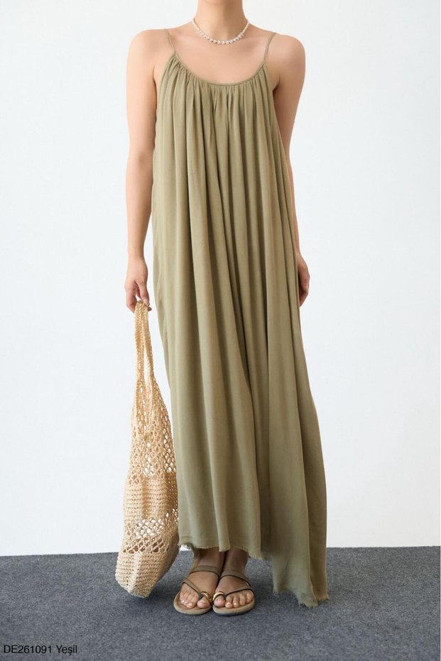 Women's Lined Premium Linen Dress with Adjustable Straps