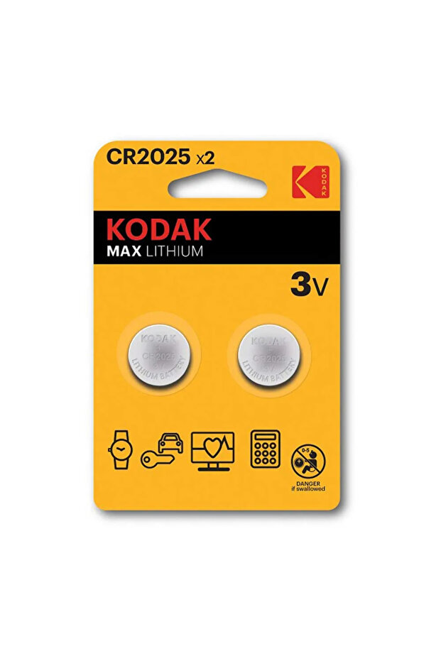 Max Lithium CR2025 Coin Cell Battery With 3V Voltage- 2pcs