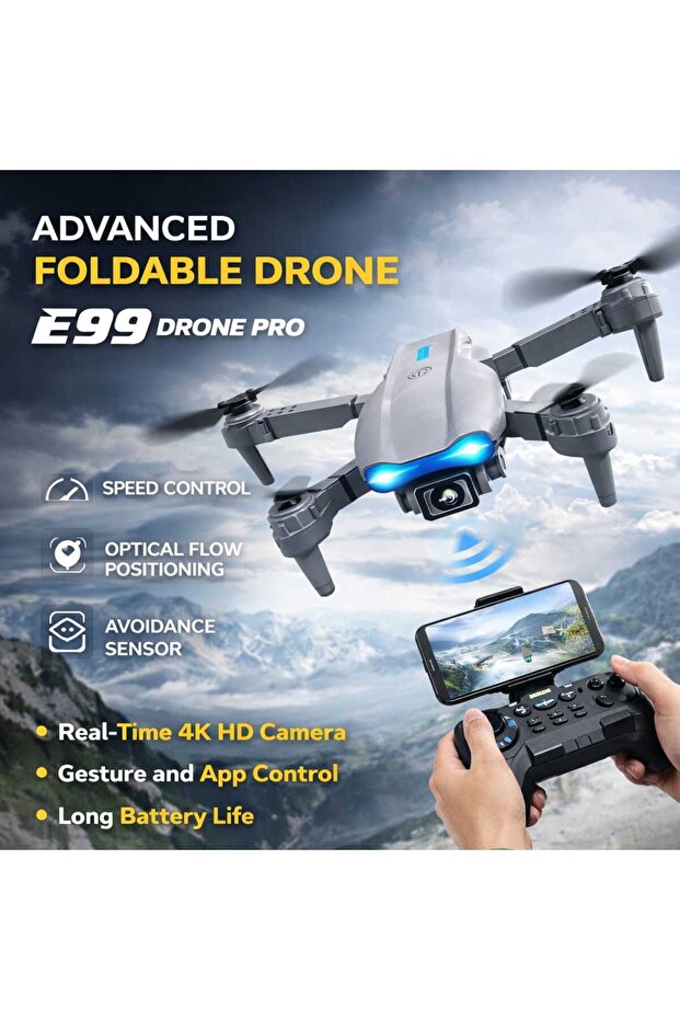 E99 Drone Pro Foldable WiFi Camera Drone HD Aerial Quadcopter
