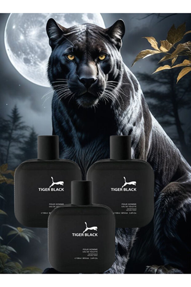 3 قطع عطر أسود 100 مل