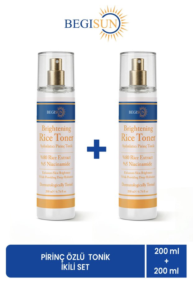 Rice Extract Brightening Tonic 80% Rice Extract + 5% Niacinamide Double Set 200 ml