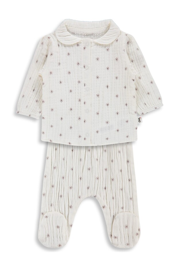 Yıldız Empirme 3-12 Months Pajama Set - Brown