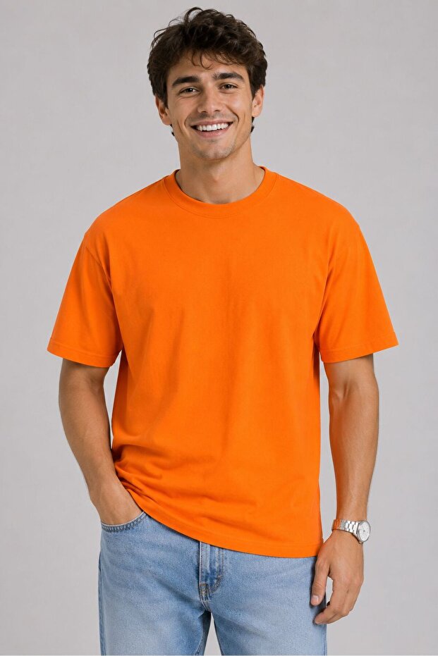 Men's 100% Cotton T-Shirt Regular Fit Crew Neck T-Shirt