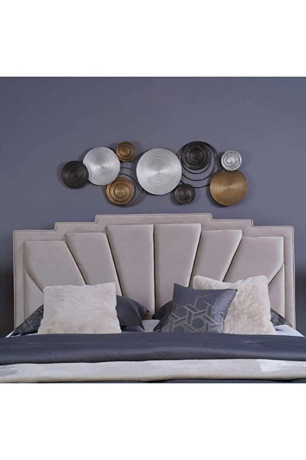 Uranus Headboard Velvet Beige L-180 : H-125 Cm