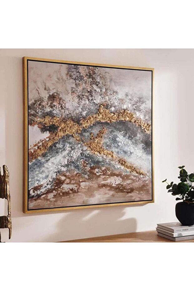 Lavish Framed Canvas Art 100x100cm - Blue
