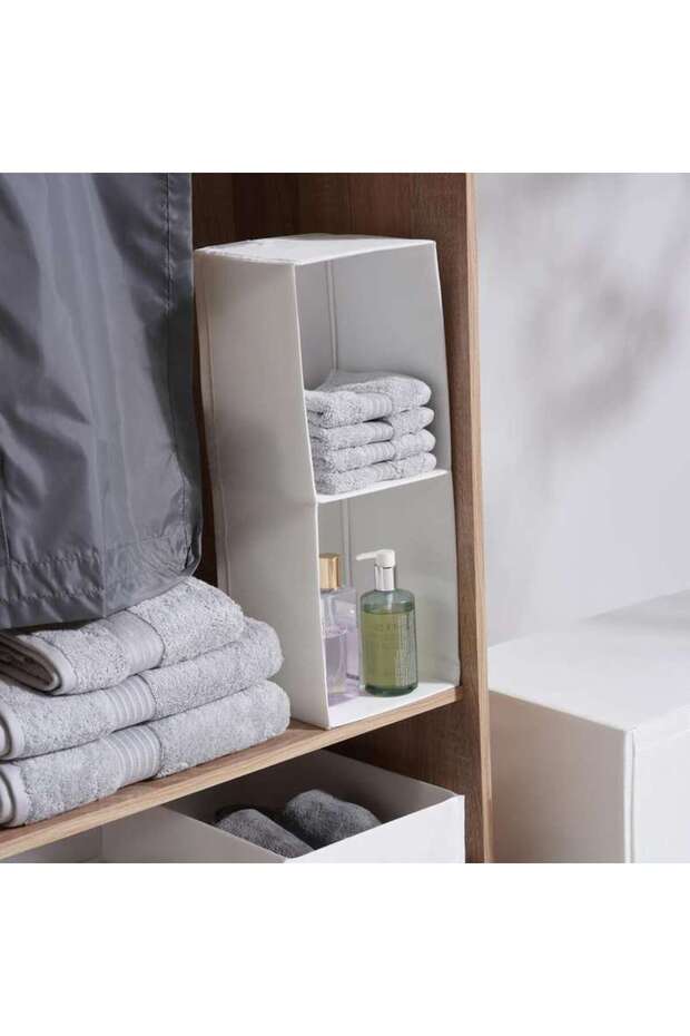 Ease 2-compartment Foldable Storage Box 20x51x18cm - White
