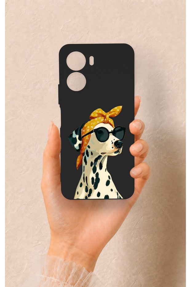 Vivo Y16 Compatible Cool Dalmatian Patterned Silicone Case