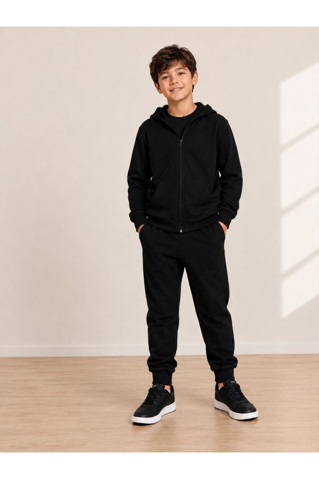 Men's Cocuk Esofman Suit with Zipper Detail