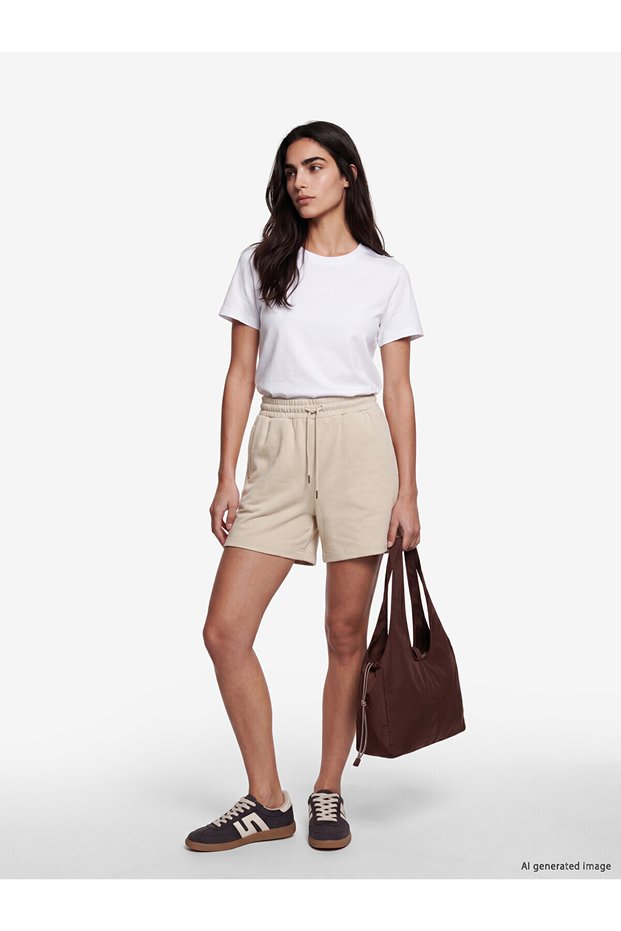 Vizyon New Season Elastic Waist Women's Shorts