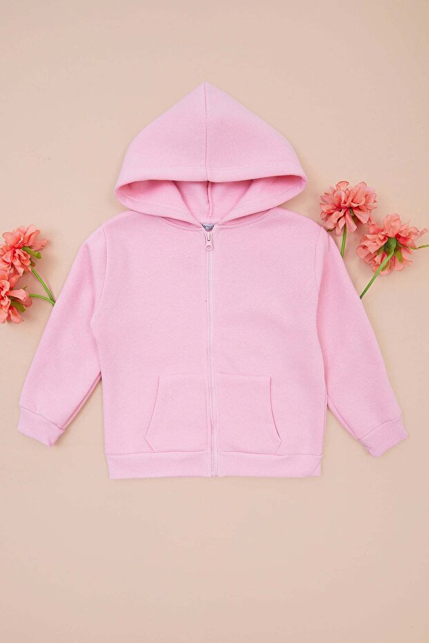 Hooded Zippered Unisex Children's Sweatshirt