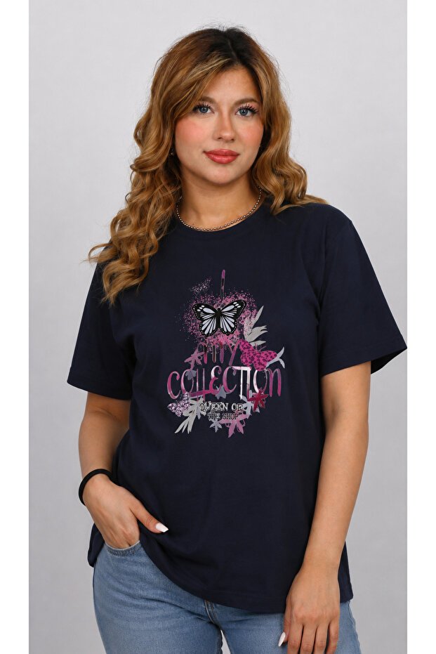 LACIVERT BASIC T-SHIRT