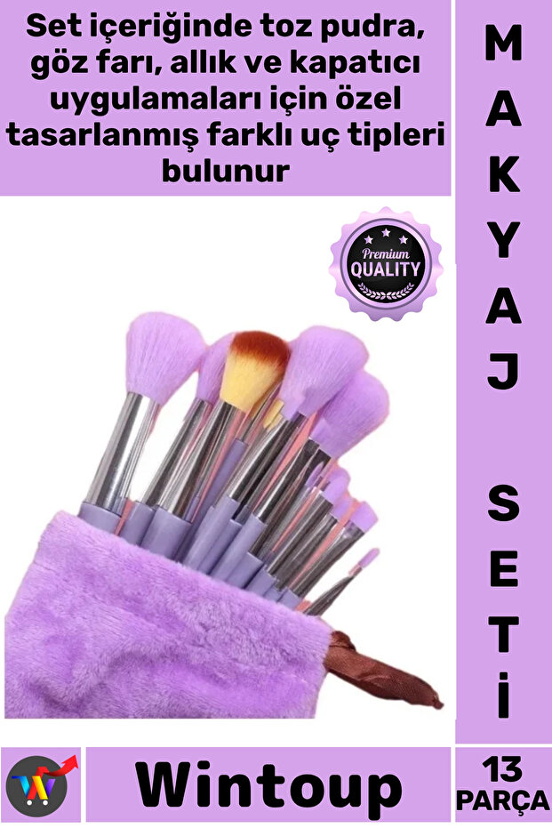# مجموعة مكياج احترافية ذات شعيرات ناعمة سريعة الجفاف، مجموعة فرش مكياج لظل العيون وكونسيلر، 13 قطعة