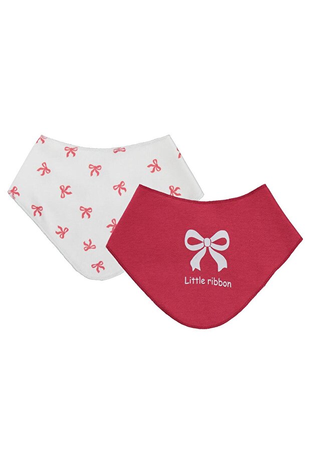 Fiyonk Printed Baby Bib - Red