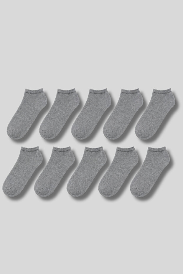 Men's 10-Pack Cotton Bootie Socks