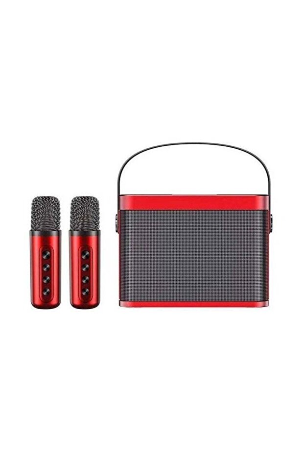 -219 Bluetooth Karaoke Speaker System with Dual Wireless Microphones – Portable Outdoor Sound System