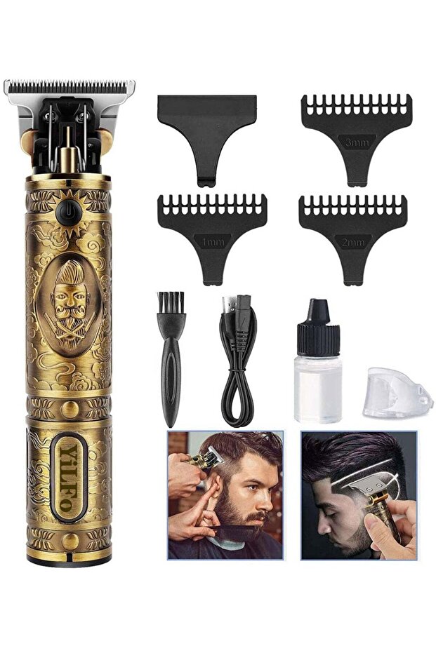 Hair Clippers Men,Beard Trimmer Men with Combs,Professional Rechargeable Precision Sharp T-Blade Grooming Kits