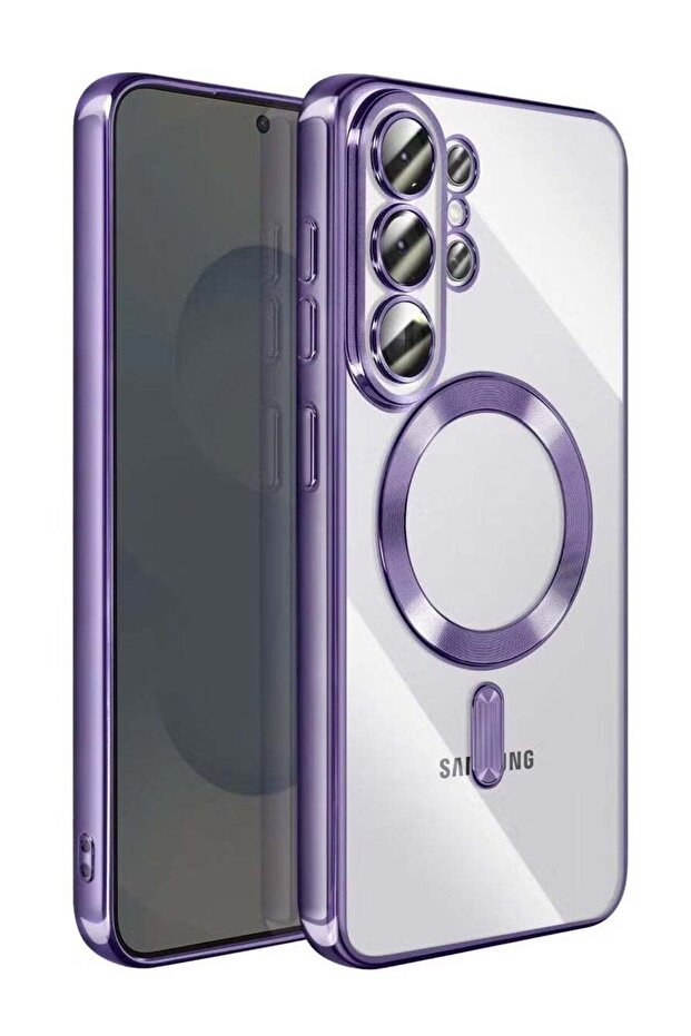 Samsung Galaxy S26 Ultra Case Transparent Electroplated Magnetic Cover, Slim Shockproof Anti-Scratch Protection