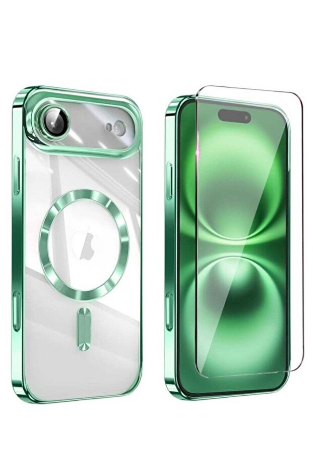 iPhone 17 Air Clear Case Compatible with Magsafe & Tempered Glass | Crystal Clear Anti-Yellow