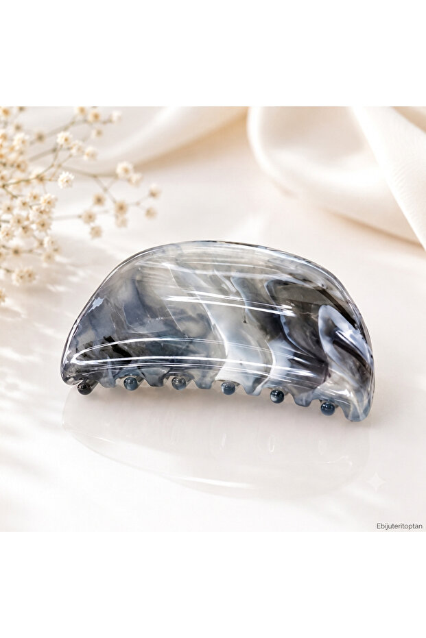 Colorful Marble Patterned Bone Buckle - 9 cm
