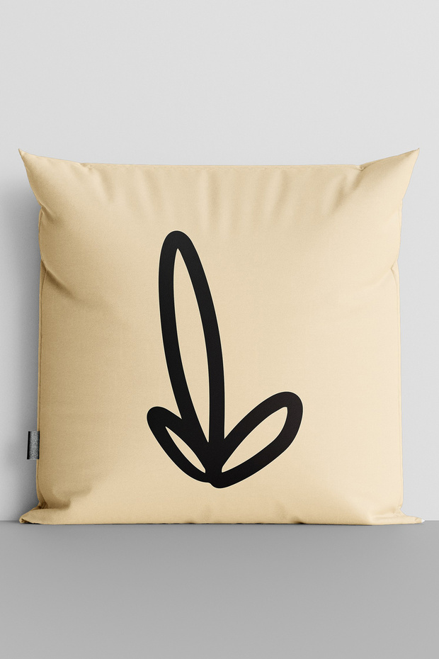 Black Shape Double Sided Digital Printed Throw Pillow Cover - 3033