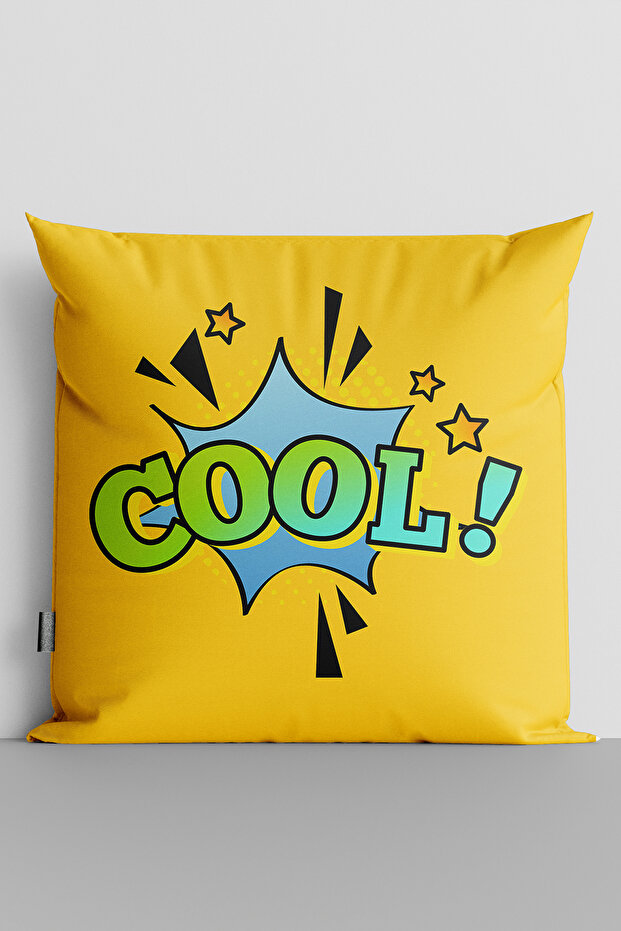 غطاء وسادة مطبوع رقميًا على الوجهين من Popart Cool مكتوب - 135