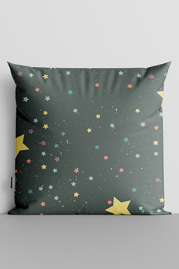 غطاء وسادة مطبوع رقميًا على الوجهين من Colorful Stars - 1003