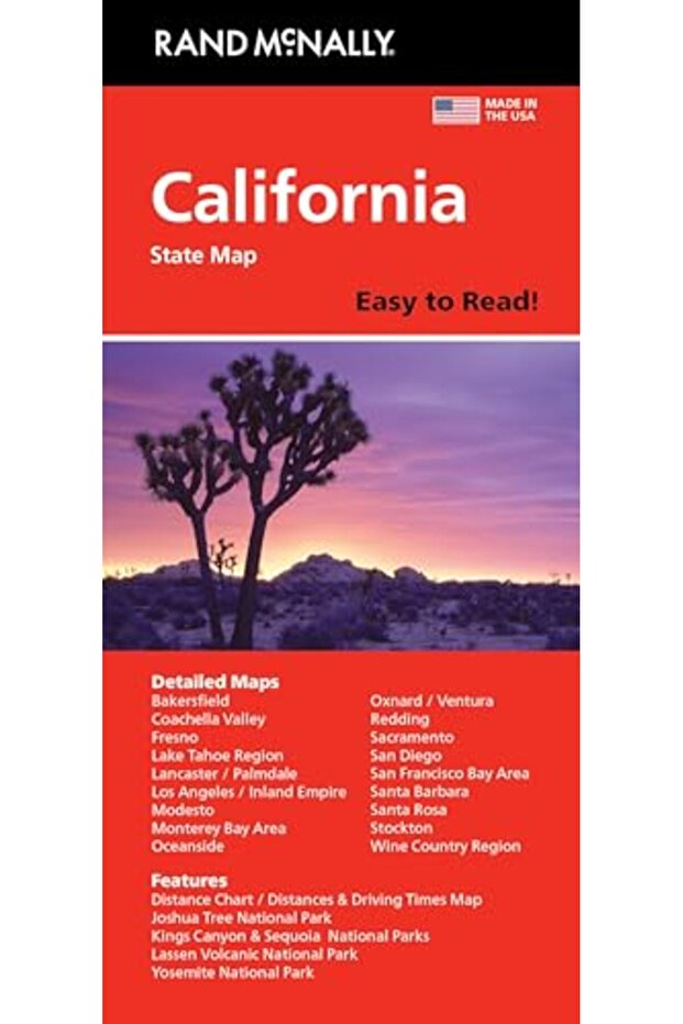 Rand Mcnally Easy To Read California State Map