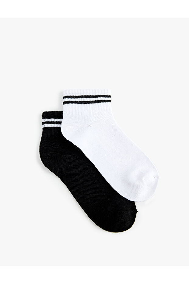 Cotton Striped 2-Piece Sock Set